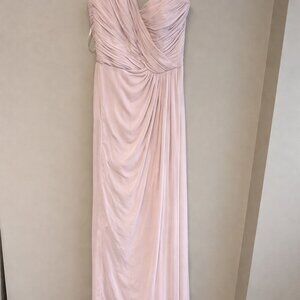 Vivian Diamond One-Shoulder Blush Evening Gown Size 6